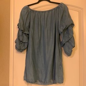 Zara denim mini dress in size small
